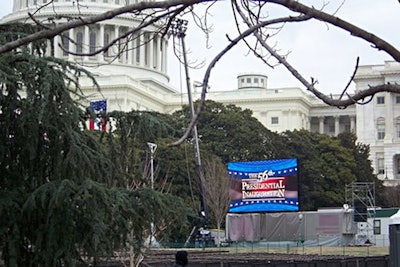 GoVision is providing the LED screens that will surround the stage at the swearing-in ceremony and be positioned on the National Mall for ticketed guests who are further from the stage.