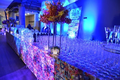 One of the bars at the Design Exchange’s DX Intersection event in Toronto had an eclectic decoupaged look.