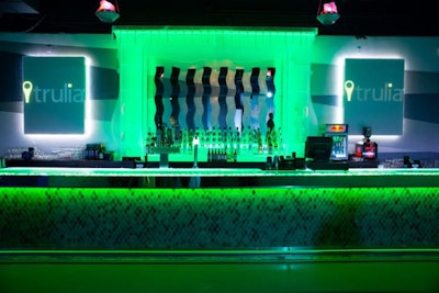 A fully serviced bar with HD projectors and custom LED colors