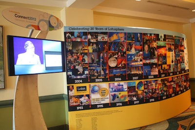 To celebrate the conference's 20-year history, organizers displayed videos and photos from past years.