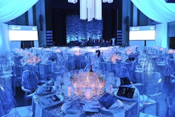 Ronald McDonald House Toronto hosted its annual holiday-time gala at the Carlu in December. McNabb Roick Events reflected the Holiday Chic: Sparkle theme in sequined table linens and the crystal candle holders that served as centerpieces.