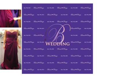 Wedding monogram backdrop