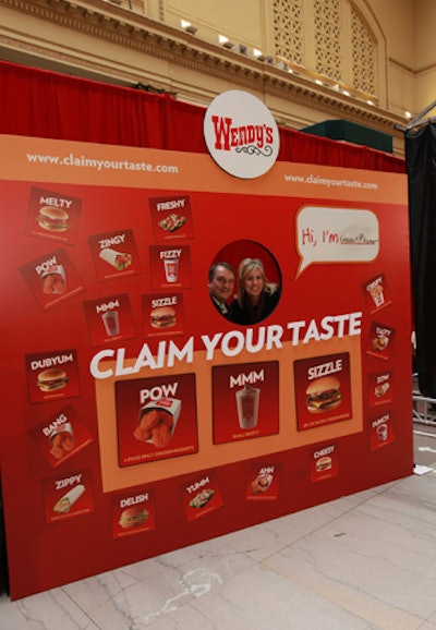 Consumers had their photos snapped by poking their heads through a 'Claim Your Taste' wall.