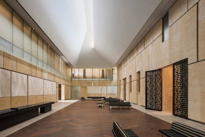The Barnes Foundation, a 90-year-old art museum, opened its new 93,000-square-foot home on Benjamin Franklin Parkway in May. The Court event space seats 250 under soaring ceilings, and the adjacent, partially covered terrace accommodates 175 for receptions. Also on site: a 150-seat auditorium and a 50-seat café.