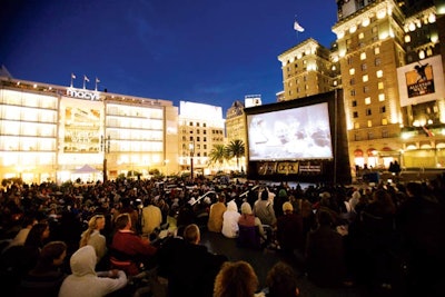 Entertain a crowd post-sunset with an alfresco movie experience. Utah-based Open Air Cinema is an outdoor cinema equipment supplier and event producer, with rental affiliates throughout the U.S. The company can provide screens up to 40 feet wide, as well as snacks such as popcorn and hot dogs. (The theater systems can also be set up for video games or karaoke.) Event production costs start from $2,000, and Open Air Cinema can help obtain a public performance license for movies, which can cost between $300 and $500.