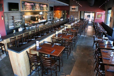 An offshoot of a Houston venue, Max’s Wine Dive has been open since September. The brick-walled interior has booth seating set around a 50-foot bar. An extensive wine list is served alongside creative comfort food like oyster nachos and pork-stuffed piquillo peppers. A private event space holds as many as 60.
