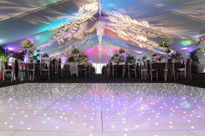 Elegant decor and white starlight dance floor