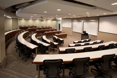 The latest tenant in the Citycentre building—which already includes Hotel Sorella and its dedicated meeting and events center—is a branch of Texas A&M’s Mays School of Business, which opened in September. The facility has 24,000 square feet of meeting and event space, including four classrooms and an auditorium.
