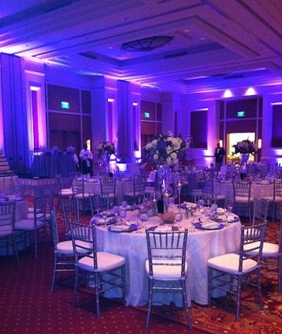 Wedding reception and uplighting