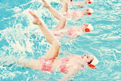 Companies including Turner Classic Movies and American Express have booked water ballet company the Aqualillies. The female synchronized swimmers wear vintage swimsuits, flowered swim caps, and red lipstick, while performing a tightly choreographed routine to music. Based in Miami, Los Angeles, Las Vegas, and New York, prices are available on request.