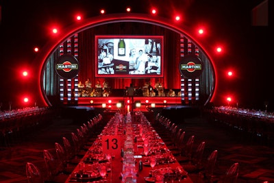 The stage lighting at the Bacardi U.S.A. Awards Show changed for each of the company's brands.