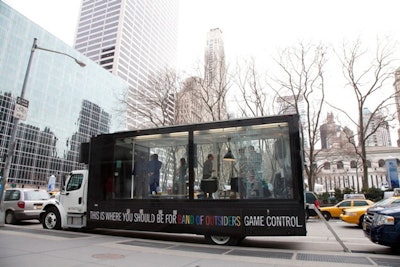 As a way to showcase 20 new fall and winter looks, Band of Outsiders created a scavenger hunt that combined a roving glass-paneled truck with Twitter. Live-streamed to the brand's Web site, the Shiraz Events-produced marketing stunt invited consumers to help solve clues posted to Twitter and share photos of the truck via their social media accounts.