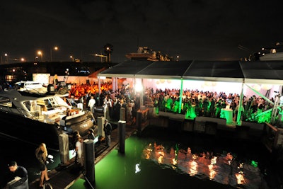 The launch party for the South Florida development 400 Sunny Isles drew 1,000 people to the waterfront, with a luxury yacht as a backdrop.