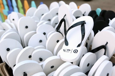 Flip-flops were among the branded gifts for runners after the ING Miami Marathon.