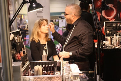 Makeup artists from Neiman Marcus had a steady stream of attendees wanting to receive a complimentary makeover. Participants could also purchase the products.