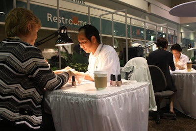 Organizers said both men and women took advantage of the free manicures offered at 10 stations in the Beauty and Fashion area.