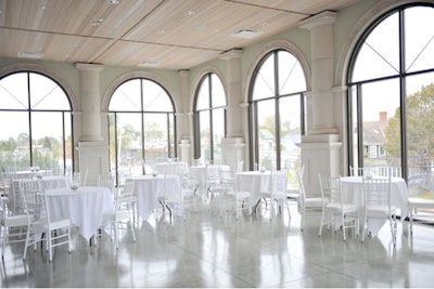 The venue's high ceilings and wide spaces can accommodate both grand and smaller events.