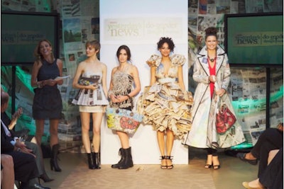 Yesterday’s News recycled newspaper fashion show