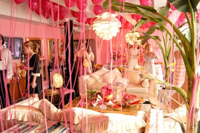 Betsey Johnson didn't look far for inspiration for her perfume's launch in 2006, bringing 55 beauty editors and fragrance execs to her Greenwich Village apartment for a party. Johnson's own family photos and bric-a-brac gave the affair a personal touch, while balloons, streamers, and rose petals played up the designer's fun-loving personality.