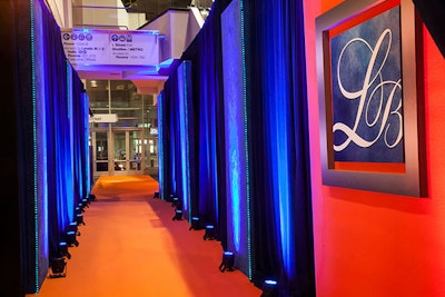 A draped entryway created a welcoming environment from the main door of the convention center directly to the registration area.