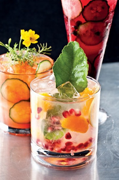 The lobby bar, Living Room, at the W South Beach Hotel & Residences in Miami, has introduced a new cocktail program by drink designer Scott Beattie. The tipples are made with seasonal herbs, essential oils, edible flowers, and local organic produce.