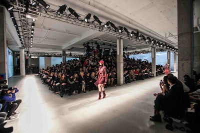 High ceilings allow for 3-D use of the event space