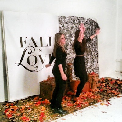 For e-commerce company Vente-Privee USA's one-year anniversary party held last November in New York, StudioBooth set up a custom photo set with fall leaves and vintage props, designed to mimic the company’s fall campaign. The images were turned into animated GIFs that were emailed to guests.