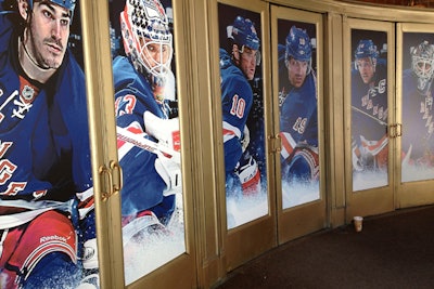 Rangers Door Graphics at the Beacon Theater
