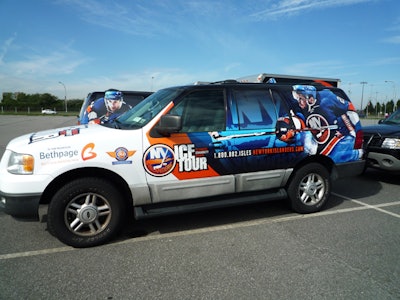 NY Islanders SUV Wrap