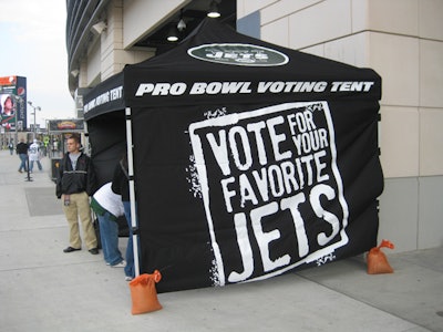 NY Jets Pro Bowl Tent