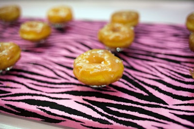 Juicy Couture's Gold Coast boutique in Chicago threw an in-store shopping event for customers last year. Truffleberry Market served passed bites, including salted caramel mini doughnuts on hot pink zebra-printed trays.