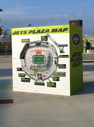 NY Jets Plaza Map at MetLife Stadium
