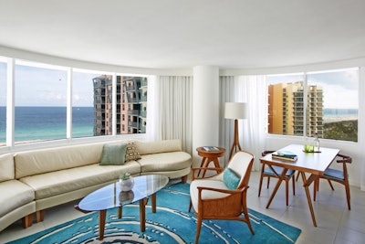 The James Royal Palm oceanfront apartment suite
