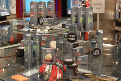 Dove drove home the idea of the key consumer for its Men+Care line by hosting the 2010 launch event at Toronto's Hockey Hall of Fame. Inside the space, the logo for the new products decorated jerseys in the locker room, while displays were set against trophies and hockey pucks.