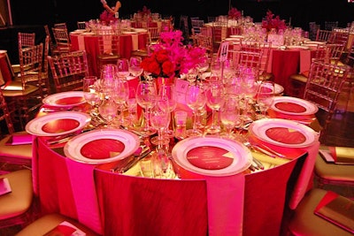 This table at Toronto's Canadian Film Centre gala is beautiful, yes. But I'd be worried placing my cocktail, glasses, and notebook.