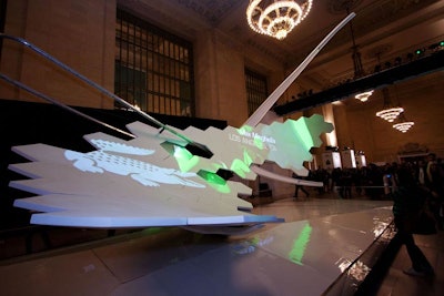 Lacoste was ahead of the game when it chose to integrate digital art from social media fans into a sculptural installation for the launch of its Eau de Lacoste L.12.12 fragrance. The 2011 promotion at New York's Grand Central Terminal projected animated videos generated by fans online across the surface of the piece, which loosely resembled the brand's iconic crocodile logo.