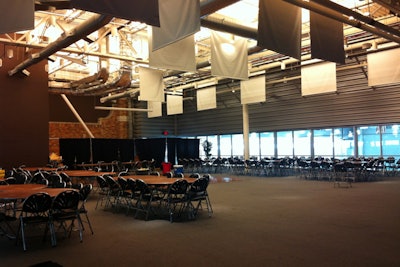 Our 4,000 square foot Mezzanine space accommodates up to 400 people and overlooks our two NHL-sized ice rinks