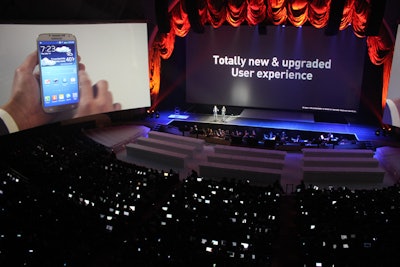Press at the launch brought their own lighting, as laptops and other devices could be seen in the dark theater.