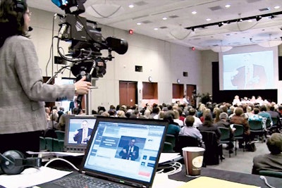 In 2012, Educause streamed 63 conference sessions live to an online audience.