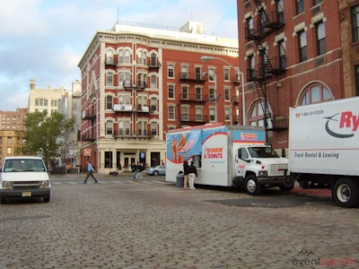 Dunkin’ Donuts food truck serves happy customers