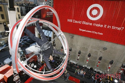 David Blaine theatrics in Times Square