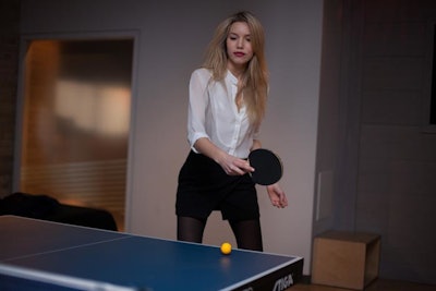 The 'Ball Out' station encouraged guests to be open to playing ping-pong with a stranger. Spin Toronto provided the game tables.