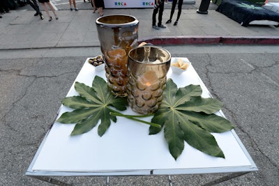 The pot leaf motif showed up all around the event.