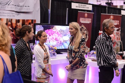 Attendees sampled new products and services on the trade show floor at BizBash IdeaFest South Florida.