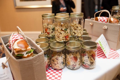 Grab-and-go options also included Mason jars filled with Italian pasta salad.