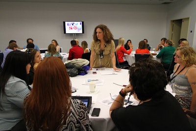 Michelle Bergstein-Fontanez led a group in the Workshop series at BizBash IdeaFest South Florida.