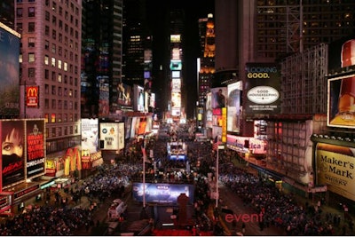 Times Square on New Year’s Eve 2012