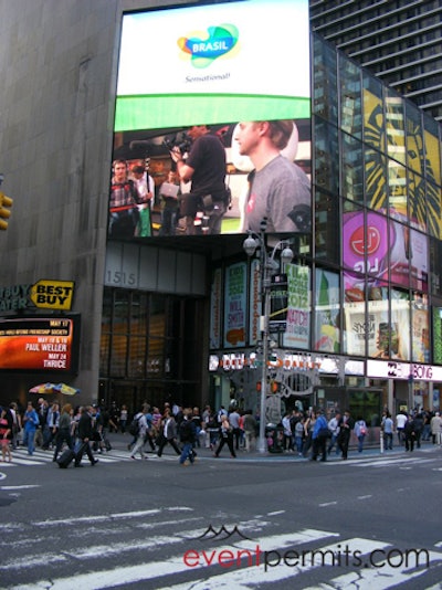 “Brasil Quest” video game app event in Times Square