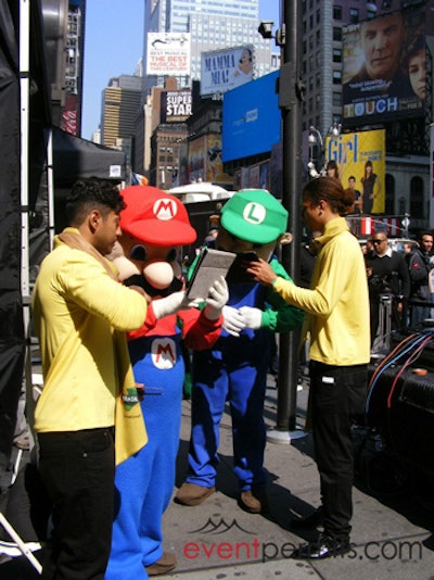“Brasil Quest” video game app event in Times Square