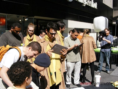 “Brasil Quest” video game app event in Times Square